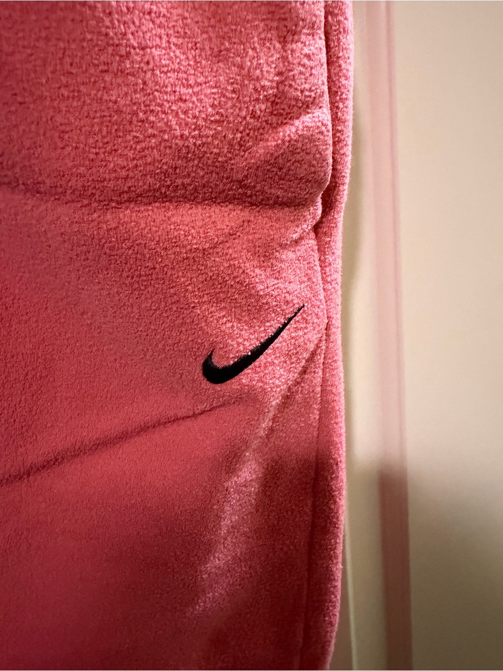 Nike Coral Fleece Joggers with Black Swoosh - Picture 3 of 4